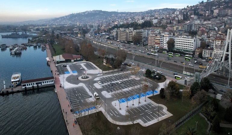 1 Mart Vapur İskelesi Otoparkı’nda işlem tamam