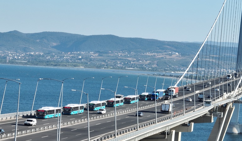 10 körüklü otobüs daha filoya dahil oldu