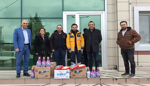 112'lere temizlik malzemesi desteği