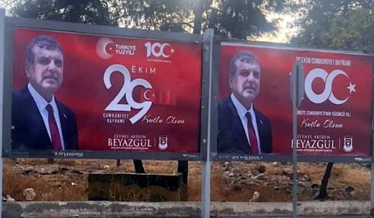 AKP’li başkanın afişi büyük tepki çekti