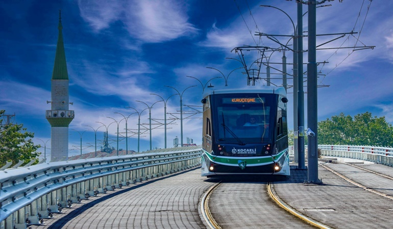 Alikahya Stadyum tramvay hattında rayların üretimi tamamlandı