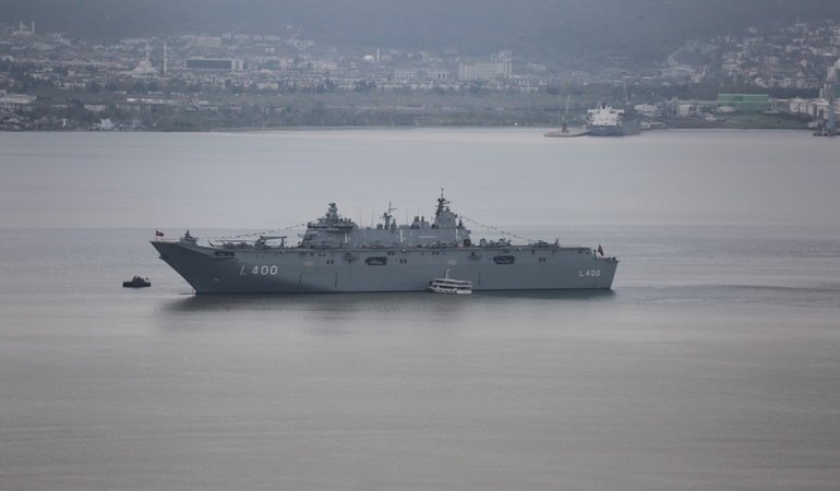 Askeri gemi TCG Anadolu’ya ilk günden yoğun ilgi