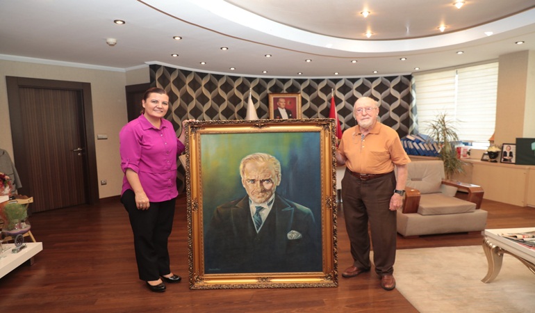 Atatürk’e özel yapılan eşsiz tablo, Atatürk Evi’nde sergilenecek 