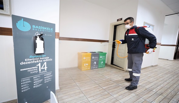 Başiskele’de durmak yok, dezenfekteye devam