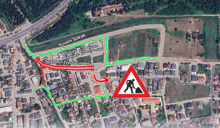 Başiskele’deki o cadde 4 gün trafiğe kapalı
