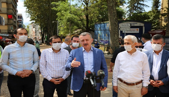 Başkan, Alemdar Caddesi'ndeki o çalışmayı denetledi
