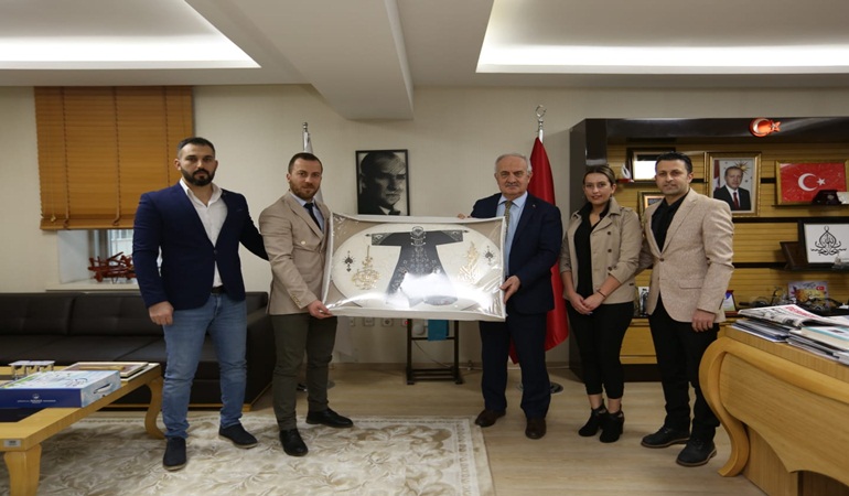 Başkan Aygün konuklarını ağırladı