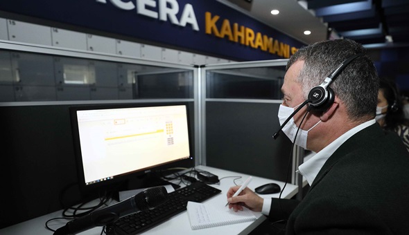 Başkan Büyükakın, Alo 153’de çağrı cevapladı 