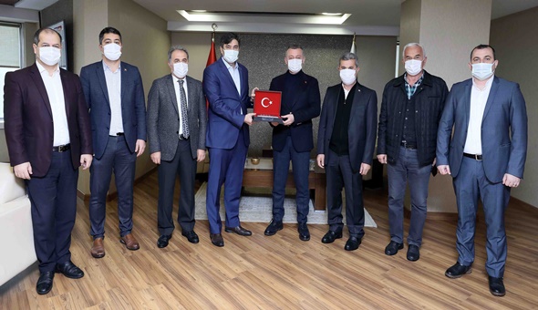 Başkan Büyükakın, BEM-BİR-SEN Genel Başkanı Uslu’yu konuk etti