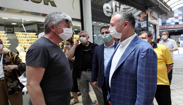 Başkan Büyükakın, Kapanönü esnafıyla buluştu