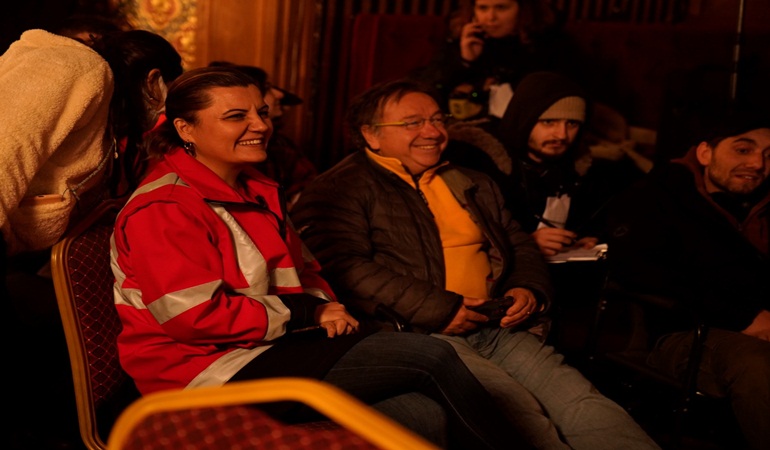 Başkan Hürriyet, Leyla Hanım’ın senaryo danışmanı Gani Müjde ile buluştu