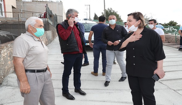 Başkan o mahalleye gitti, 1 haftada bitecek dedi