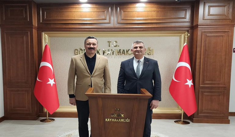 Başkan Sezer, Kaymakam Gültekin’i yeni Hükümet Konağı’nda ziyaret etti