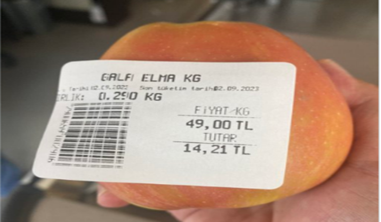 Bir elmanın fiyatı 14, kilosu 49 TL