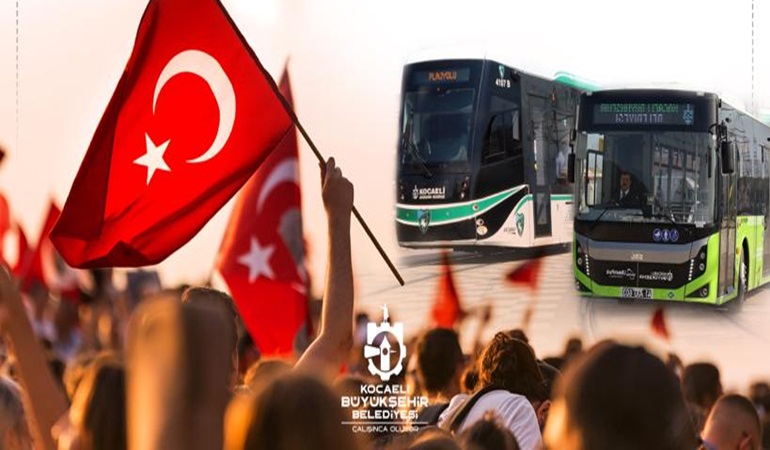 Büyükşehir’den 15 Temmuz’da ücretsiz ulaşım hizmeti