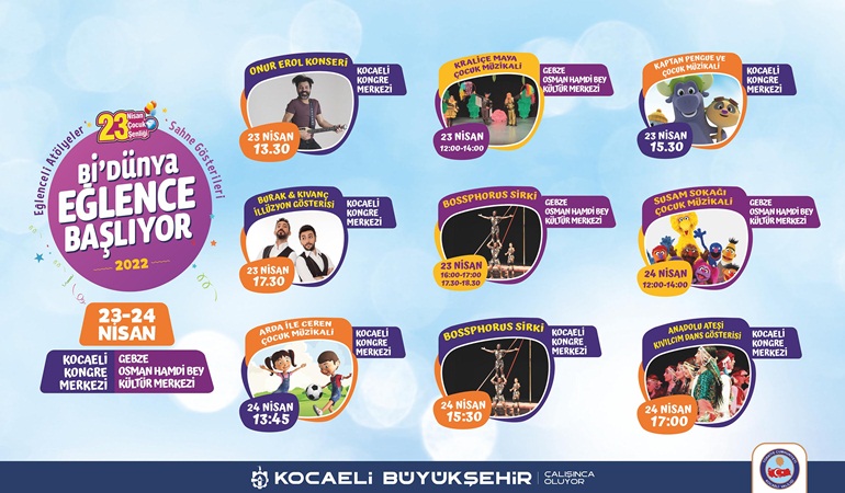 Büyükşehir’den 23 Nisan’da Bi Dünya Eğlence