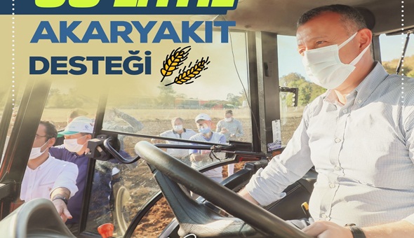 Büyükşehir’den çiftçiye akaryakıt desteği