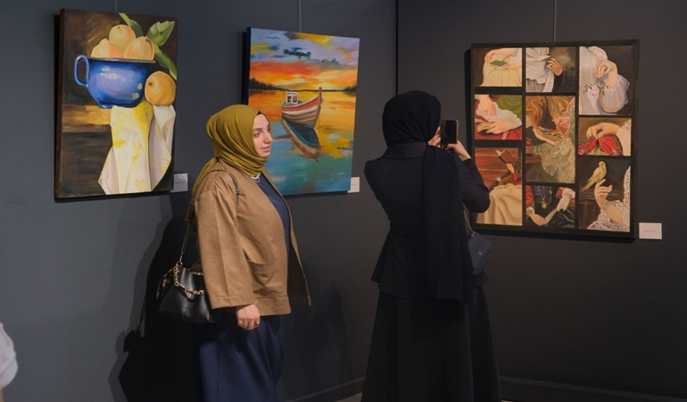 Büyükşehir konservatuvar öğrencilerinin eserleri görücüye çıktı 