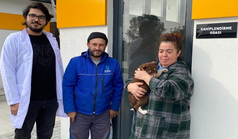 Çayırova Sokak Hayvanları Bakımevi’nde ilk sahiplendirme yapıldı