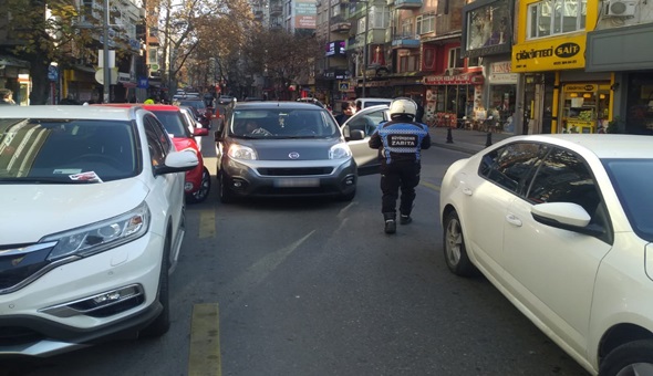 Çift sıra parklanma yapan araçlara ceza