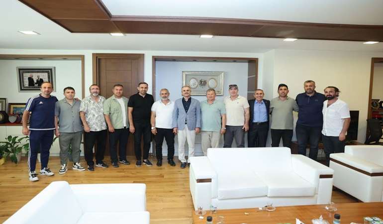 Çiftçi, amatör spor kulübü yöneticilerini ağırladı: Desteğe devam