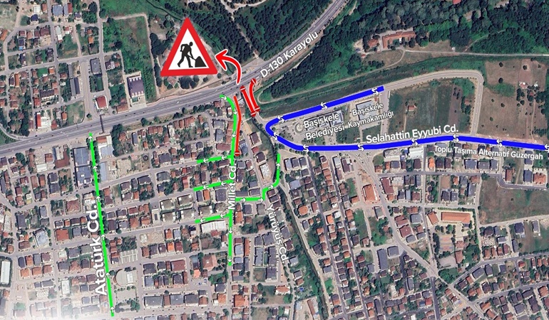 D-130’da çalışma nedeniyle o iki cadde 10 Ocak’a kadar trafiğe kapalı
