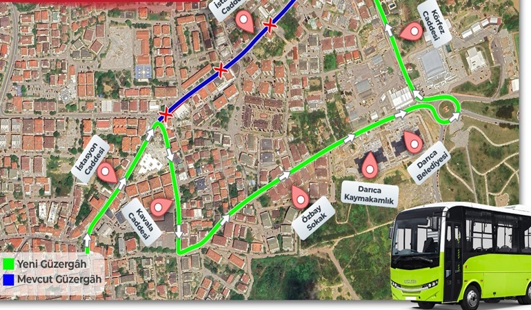 Darıca’da belediyenin yeni hizmet binasına böyle ulaşılacak!