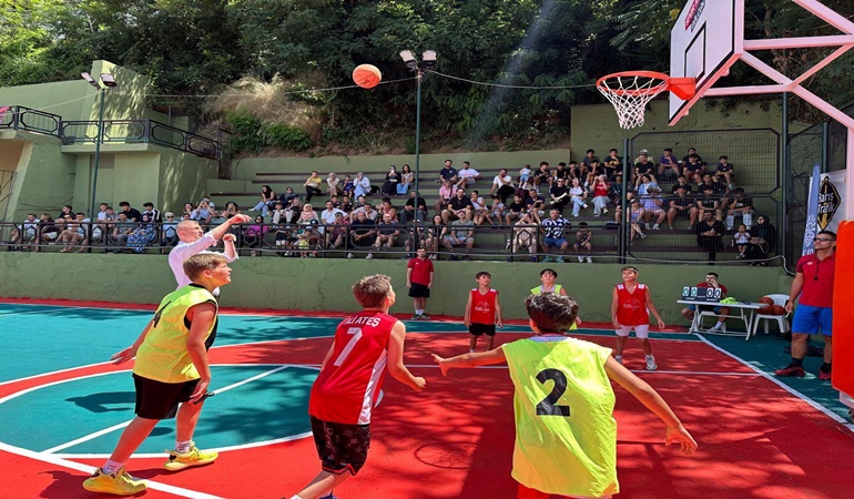 Değirmendere’de sokak basketbolu heyecanı