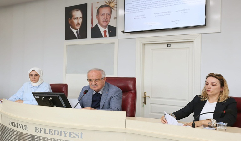 Derince Belediyesi Meclisi’nde 5 madde görüşüldü