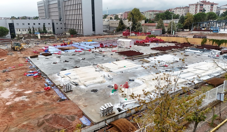 Derince’deki 120 yataklı sağlık tesisinde çalışmalar hız kesmiyor