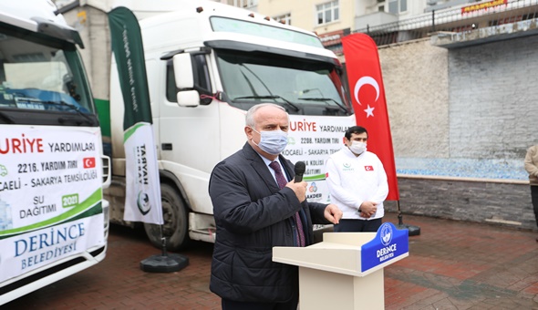 Derince’den İdlib’e 3 Tır dolusu yardım