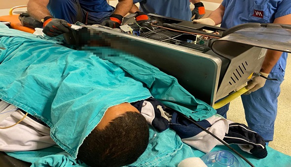 Elini kıyma makinesine kaptıran askeri itfaiye kurtardı