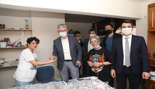 Ellibeş’in esnaf ziyaretlerinde sıcak ve samimi görüntüler