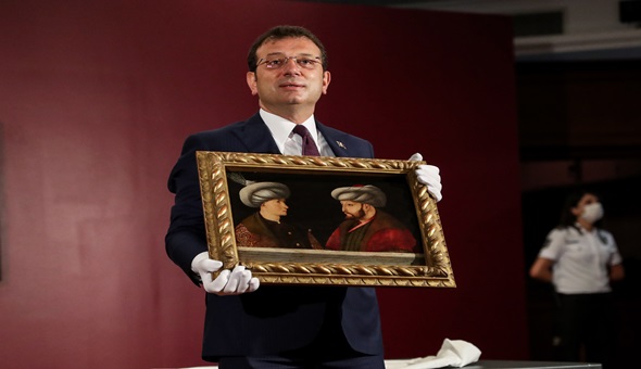 Fatih Sultan Mehmet'in tablosu ilk kez gösterildi