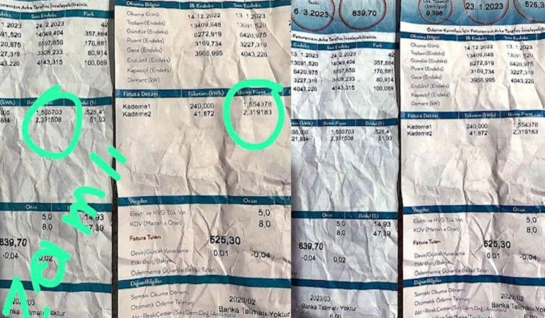 Faturayı gören depremzede şoke oldu