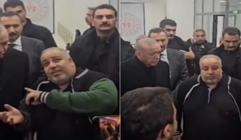 Garip tavırları ile Erdoğan'ı şaşırtan esnaf!