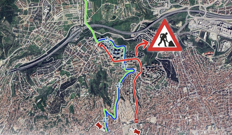 Gazanfer Bilge Bulvarı 7 gün trafiğe kapatılacak