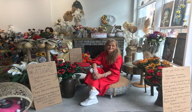 Geri dönüşüm sergisi hayran bıraktı