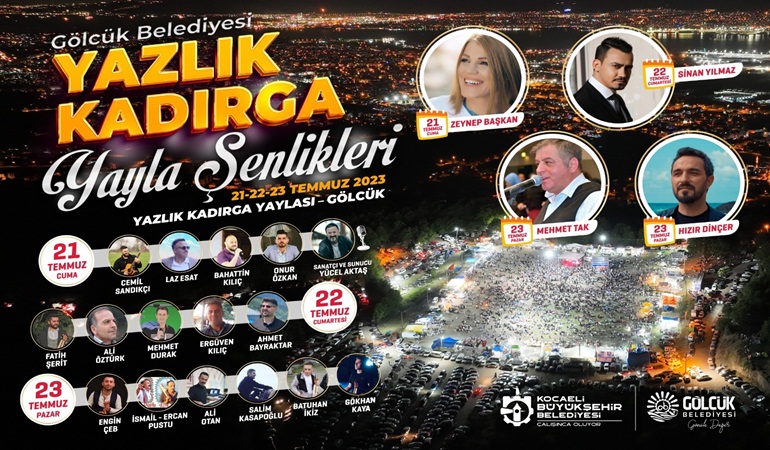 Gölcük Belediyesi Yazlık Kadırga Şenliği 21-22-23 Temmuz'da