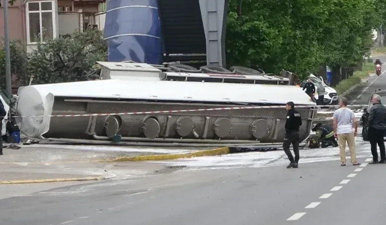 Gölcük’te devrilen yakıt yüklü tankerle ilgili Kocaeli Valiliği’nden açıklama