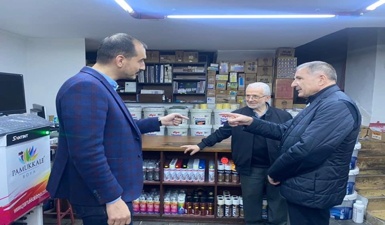 Güney ve Şeker’den İzmit’te esnaf ziyareti