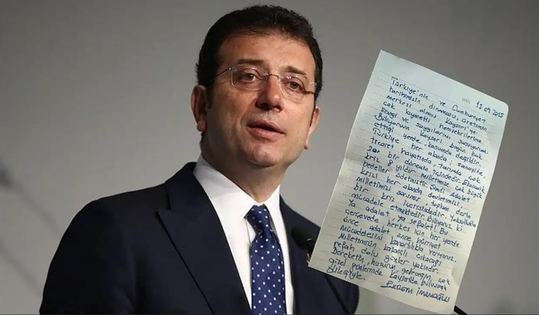 İmamoğlu'ndan mektup