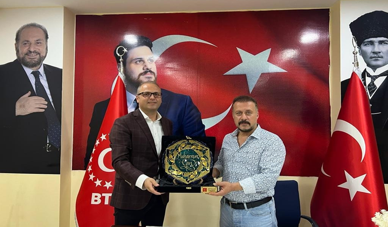 İş insanı Tekin’den BTP İl Başkan Can’a ziyaret