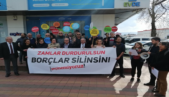İzgaz önünde zamlar dursun, borçlar silinsin dediler