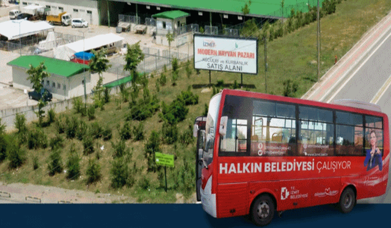 İzmit’te Modern Hayvan Pazarı’na ücretsiz ring servisi