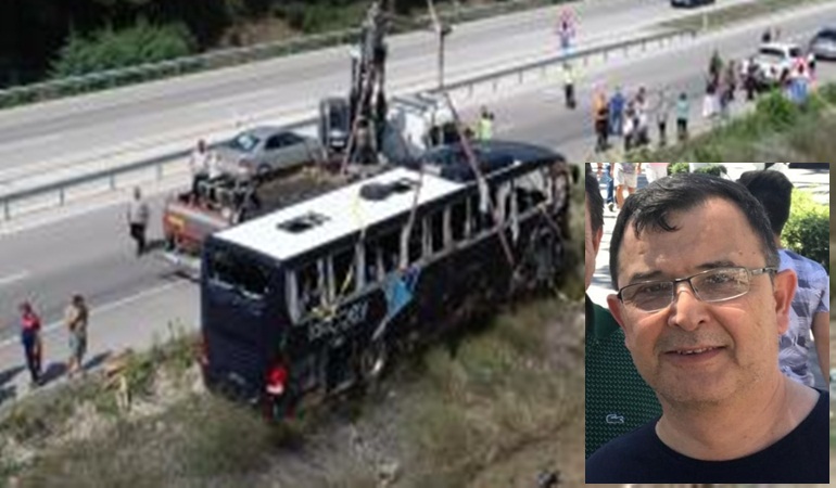 İzmitlileri Çanakkale’ye götüren otobüs devrildi: 1 ölü, 54 yaralı