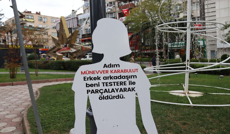 Kadına yönelik şiddete böyle dikkat çektiler