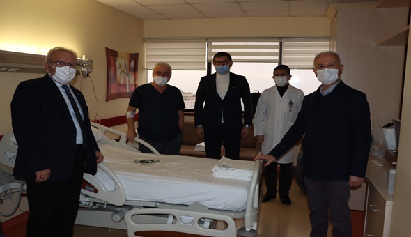 Kalp krizi geçiren Sirmen’e geçmiş olsun ziyareti
