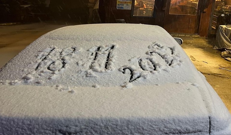 Kartepe karla kaplandı!