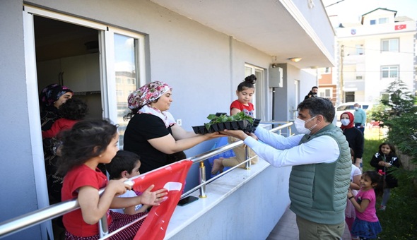 Kartepelilere 51 bin sebze-meyve fidesi dağıtıldı